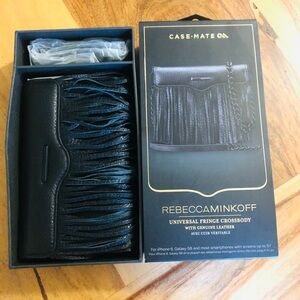 Rebecca Minkoff Leather Fringe Crossbody for Phone 
New in box